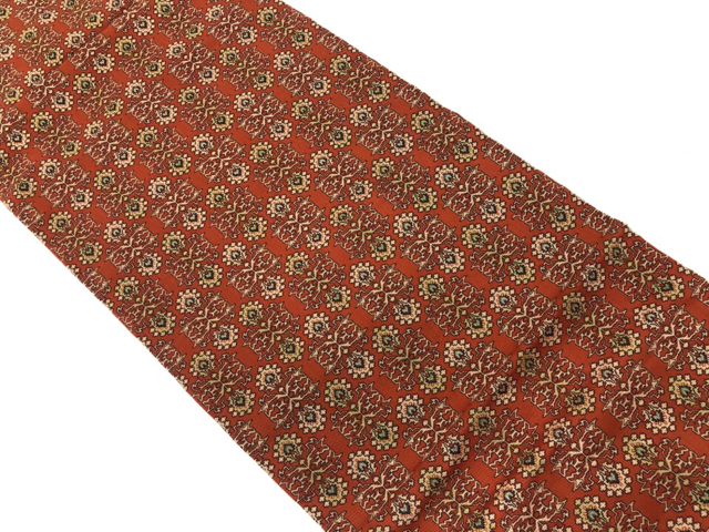 JAPANESE KIMONO / VINTAGE NAGOYA OBI / WOVEN FLORAL PLANTS